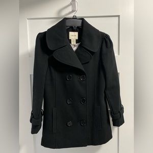 Black Pea Coat Youth Large 10/12